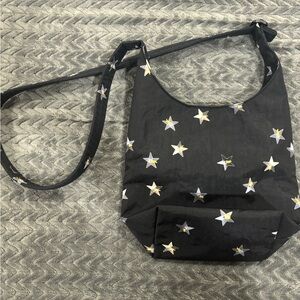 BAGGU Black Crossbody Bag with Star Design